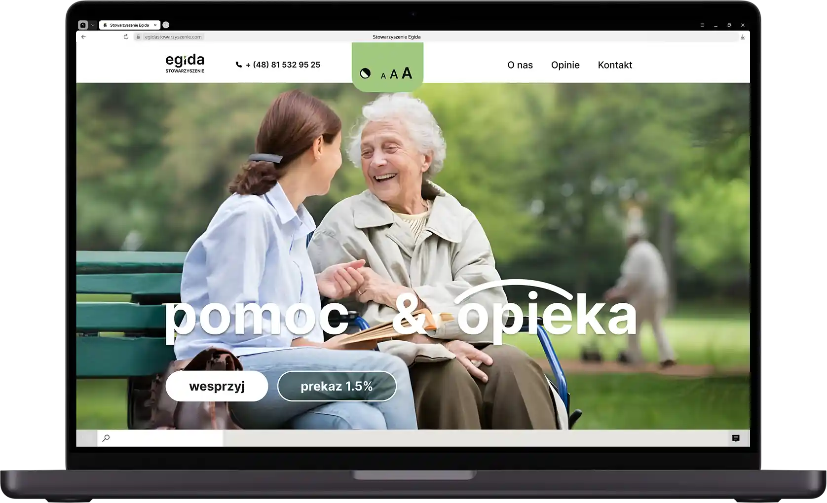 Egida Stowarzyszenie – strona dla opieki nad seniorami